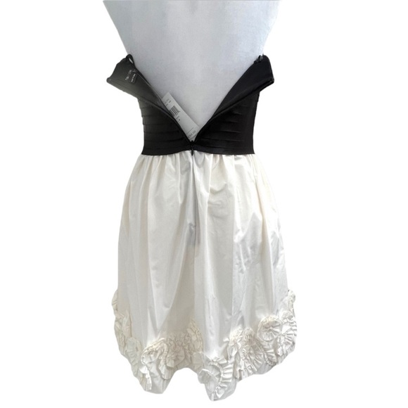 NWT Max And Cleo Black & Off White Strapless Dress - Size 4 - Picture 6 of 12